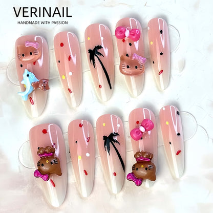 Press On Nails Color Red RD02