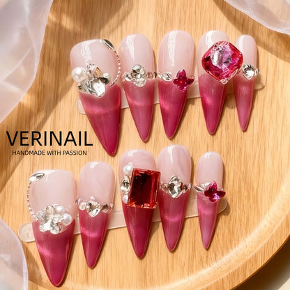 Press On Nails Color Red RD02