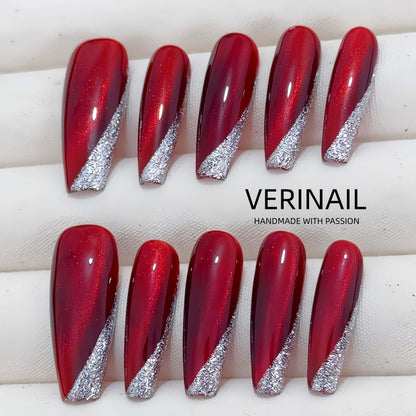 Press On Nails Color Red RD02