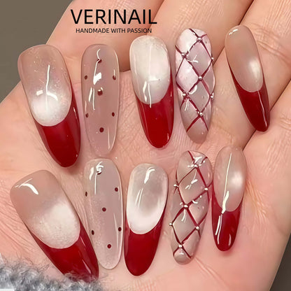 Press On Nails Color Red RD03