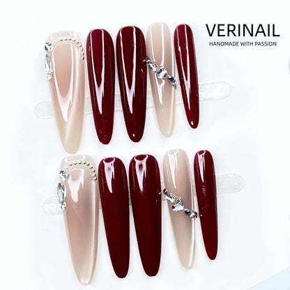 Press On Nails Color Red RD02