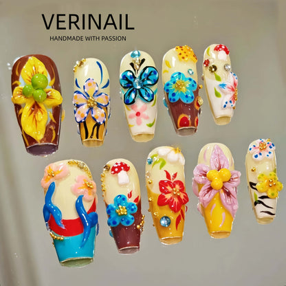 Press On Nails Color Rainbow RN03
