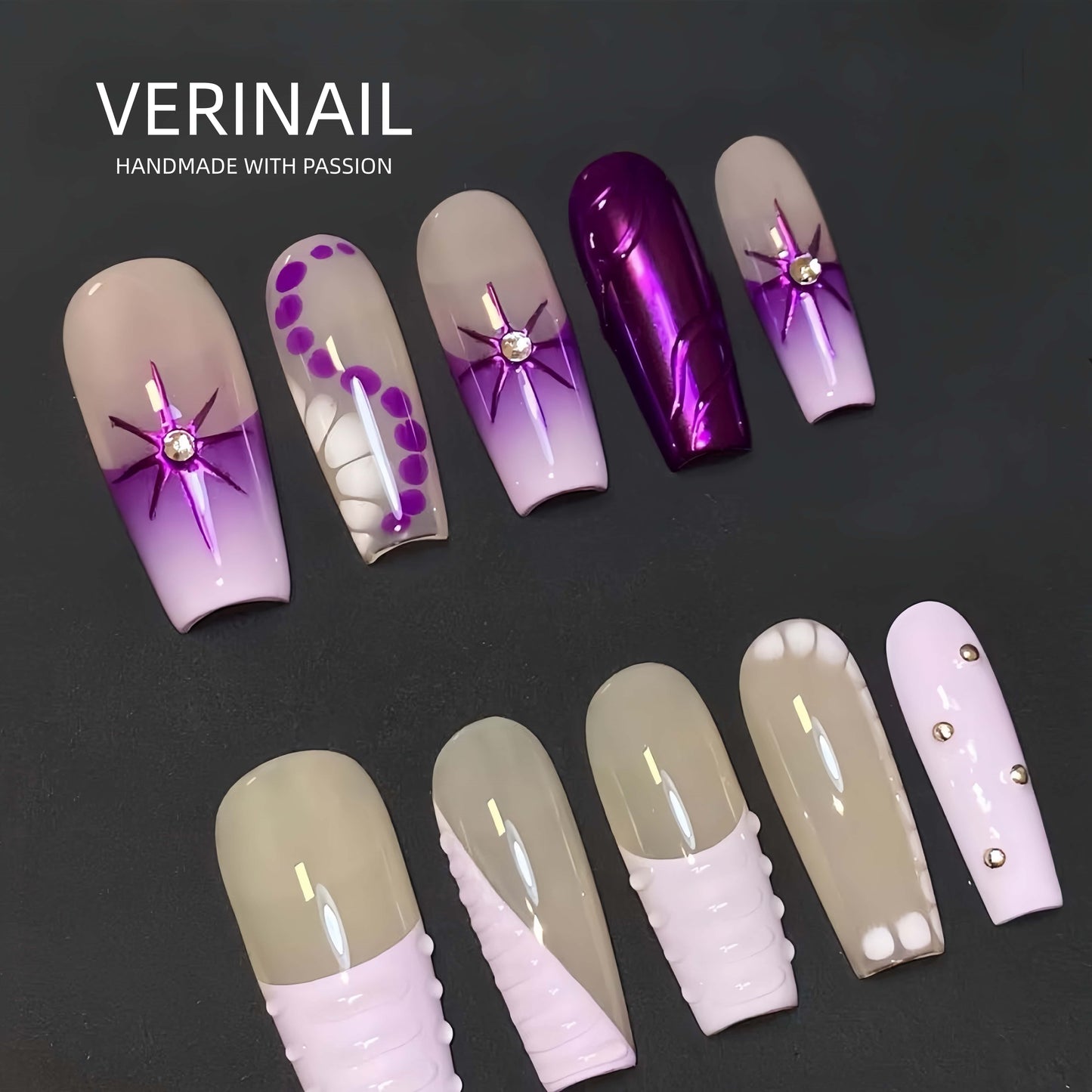 Press On Nails Color Rainbow RN02