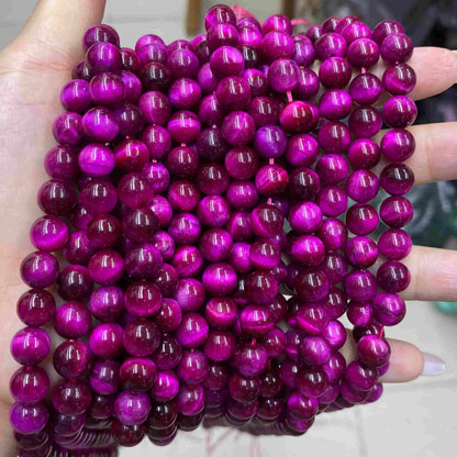 Round Smooth Beads Crystal/Quartz/Jasper/Agate 4mm 6mm 8mm 10mm