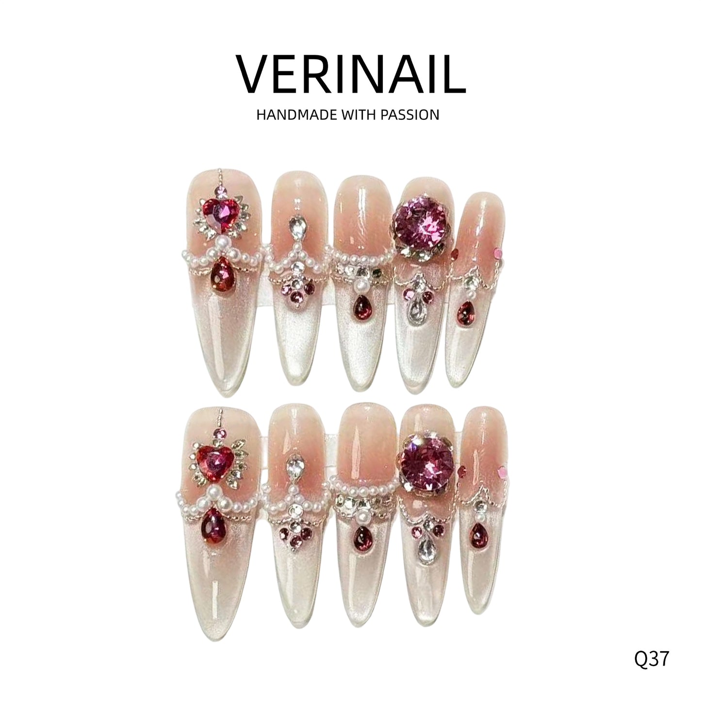 Press On Nails Almond-Long-AL03
