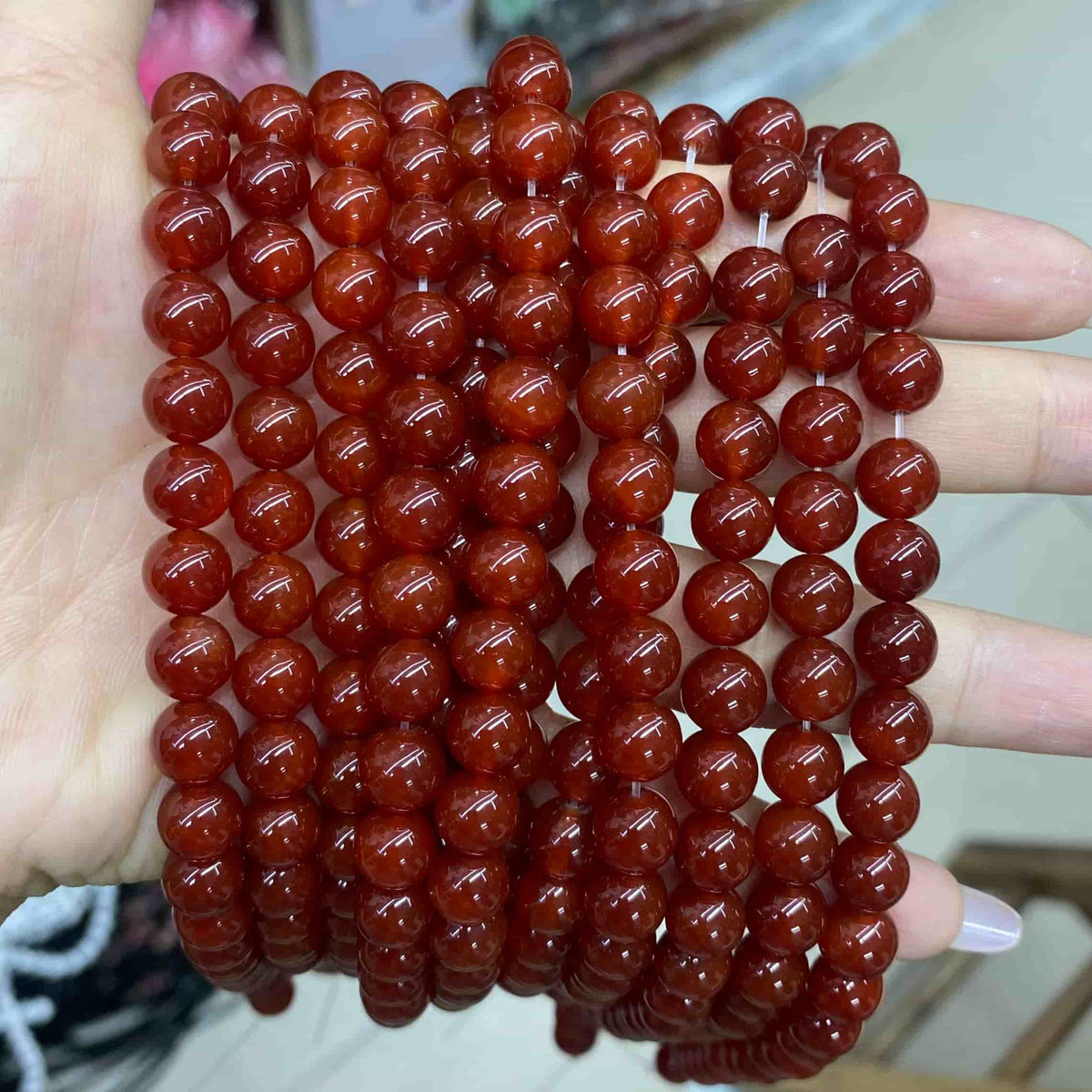 Round Smooth Beads Crystal/Quartz/Jasper/Agate 4mm 6mm 8mm 10mm