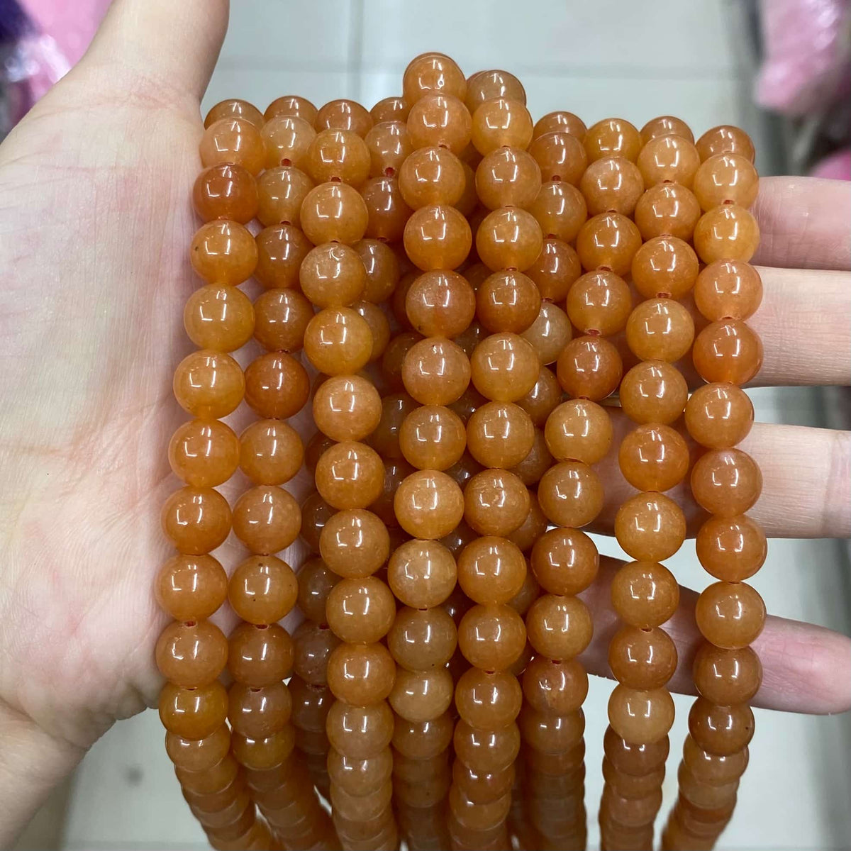 Round Smooth Beads Crystal/Quartz/Jasper/Agate 4mm 6mm 8mm 10mm