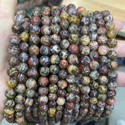Round Smooth Beads Crystal/Quartz/Jasper/Agate 4mm 6mm 8mm 10mm
