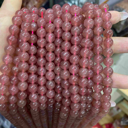 Round Smooth Beads Crystal/Quartz/Jasper/Agate 4mm 6mm 8mm 10mm