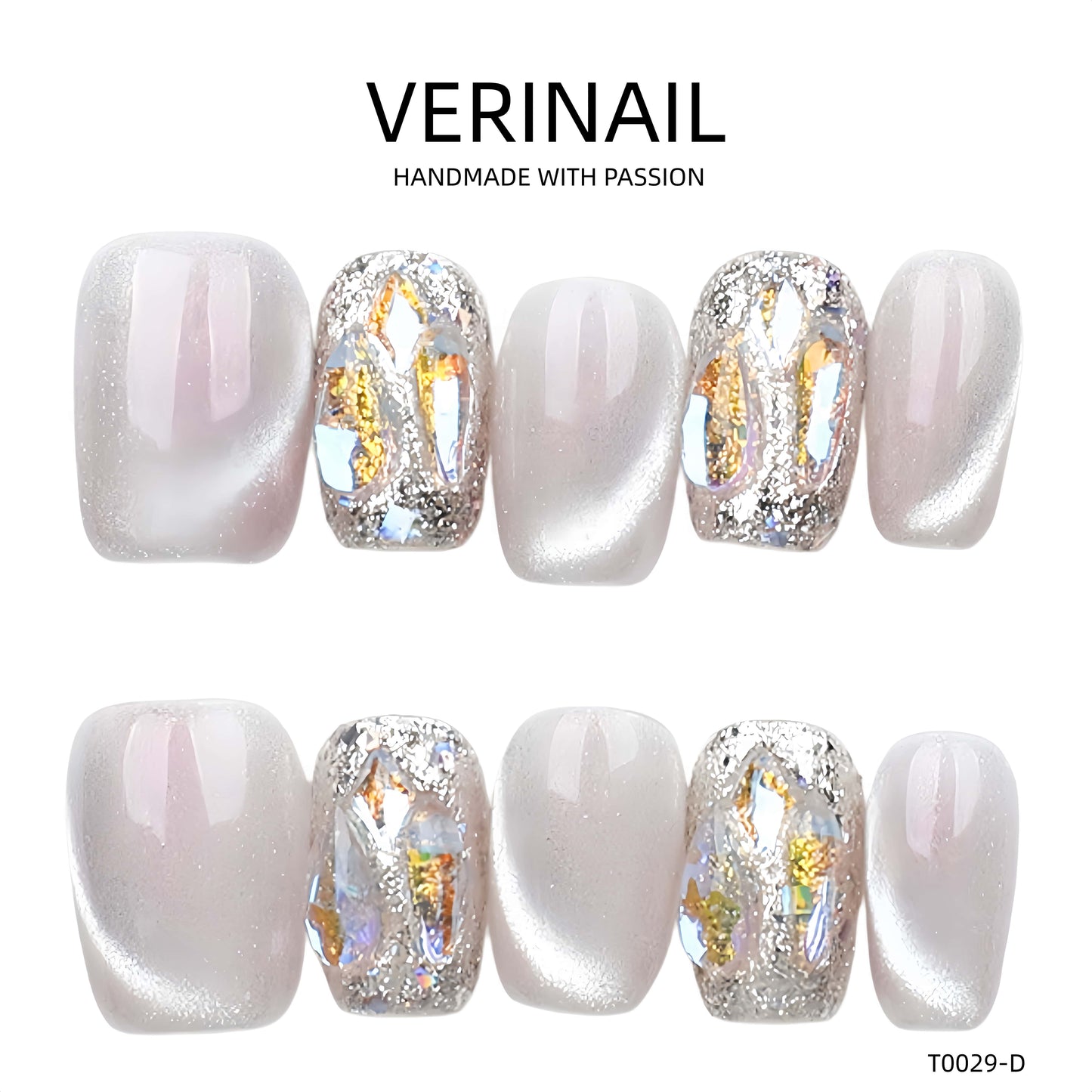 Press On Nails Color Silver SL04