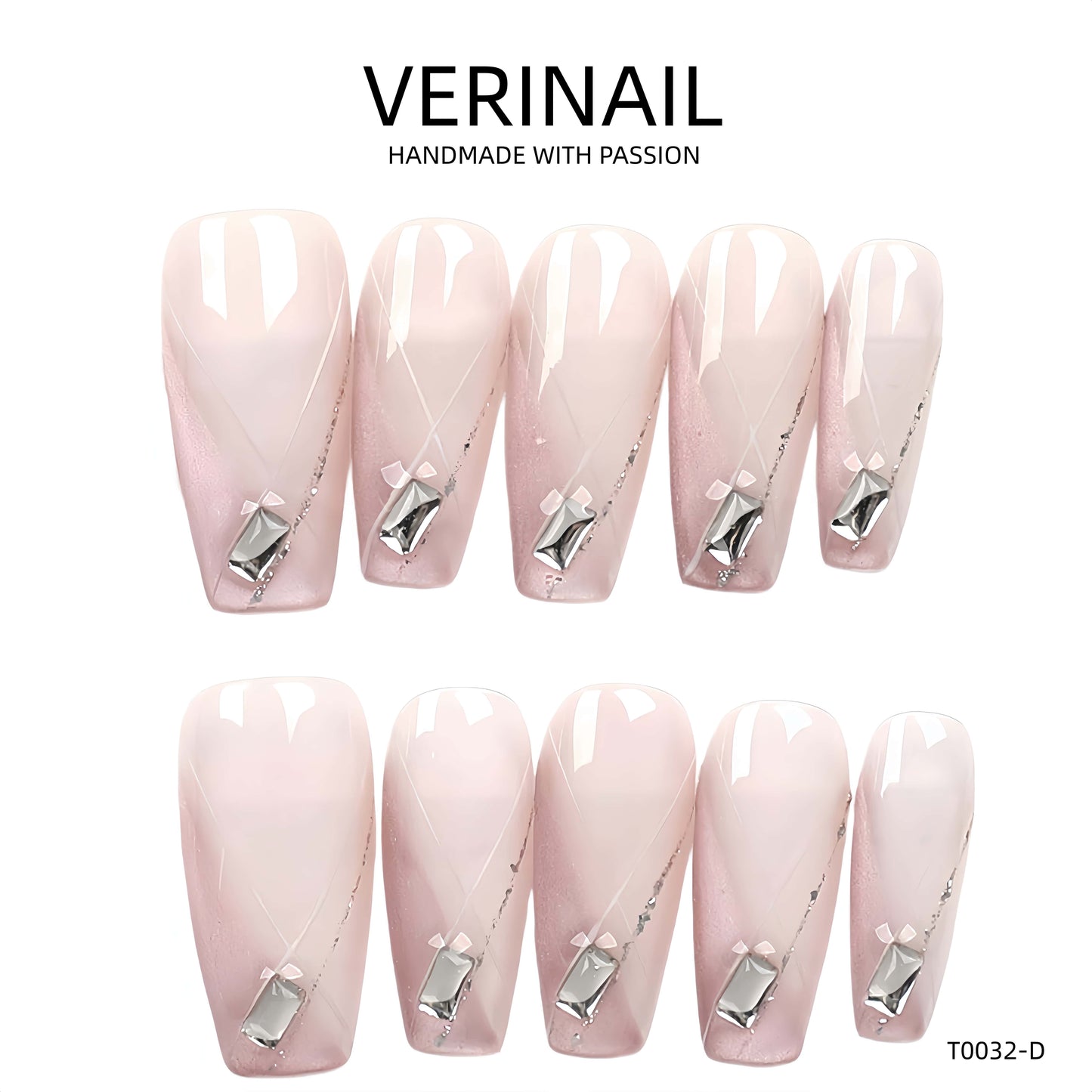 Press On Nails Ballerina- Medium BM01