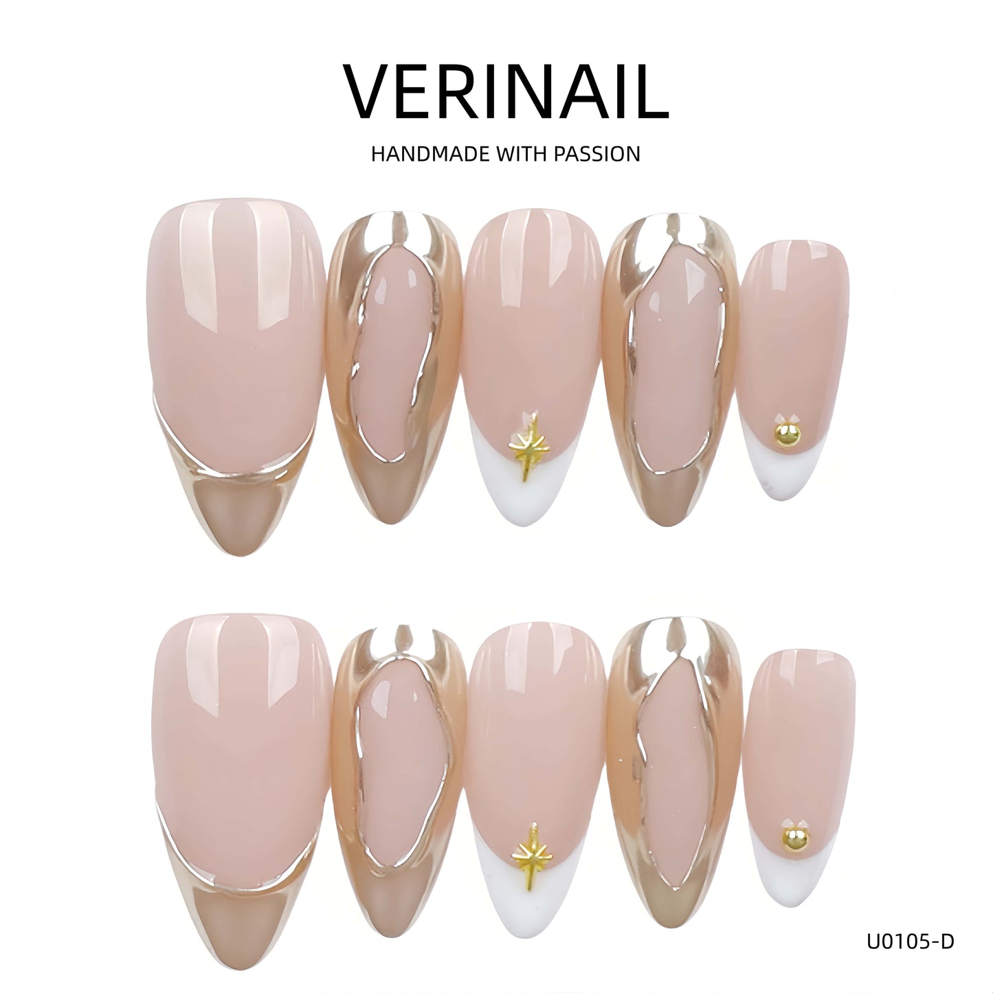 Press On Nails Almond-Medium-AM09