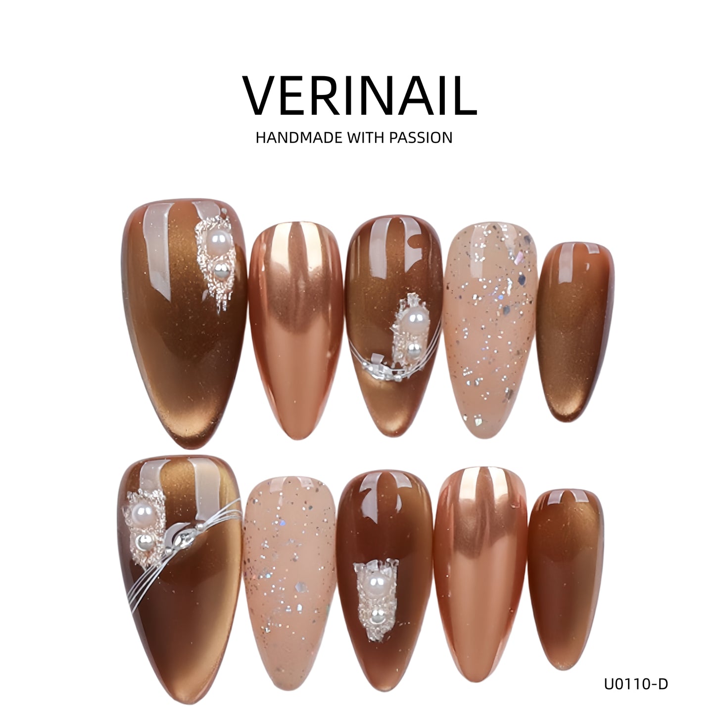 Press On Nails Almond-Medium-AM09