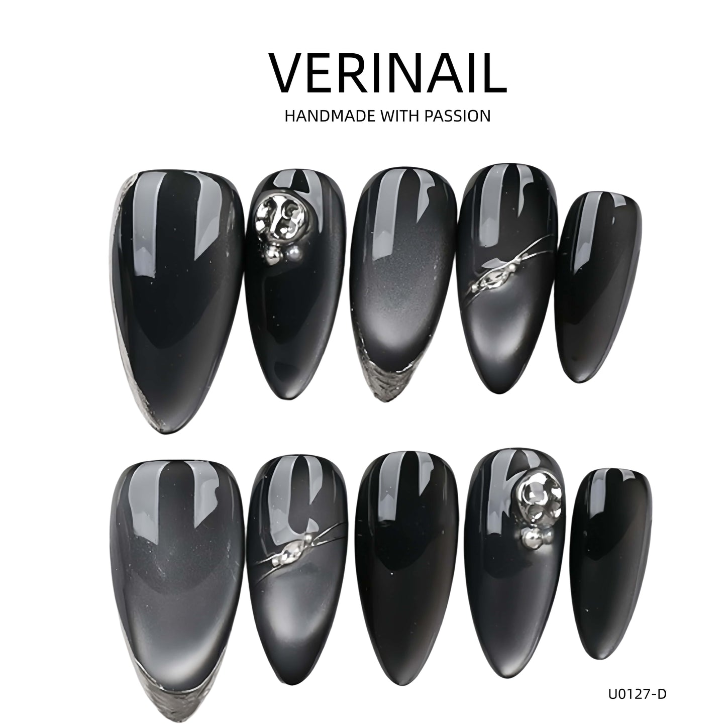 Press On Nails Almond-Medium-AM09