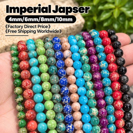 Sea Sediment Japser Beads 4mm/6mm/8mm/10mm Round Smooth Beads