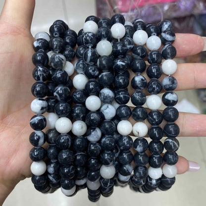 Round Smooth Beads Crystal/Quartz/Jasper/Agate 4mm 6mm 8mm 10mm