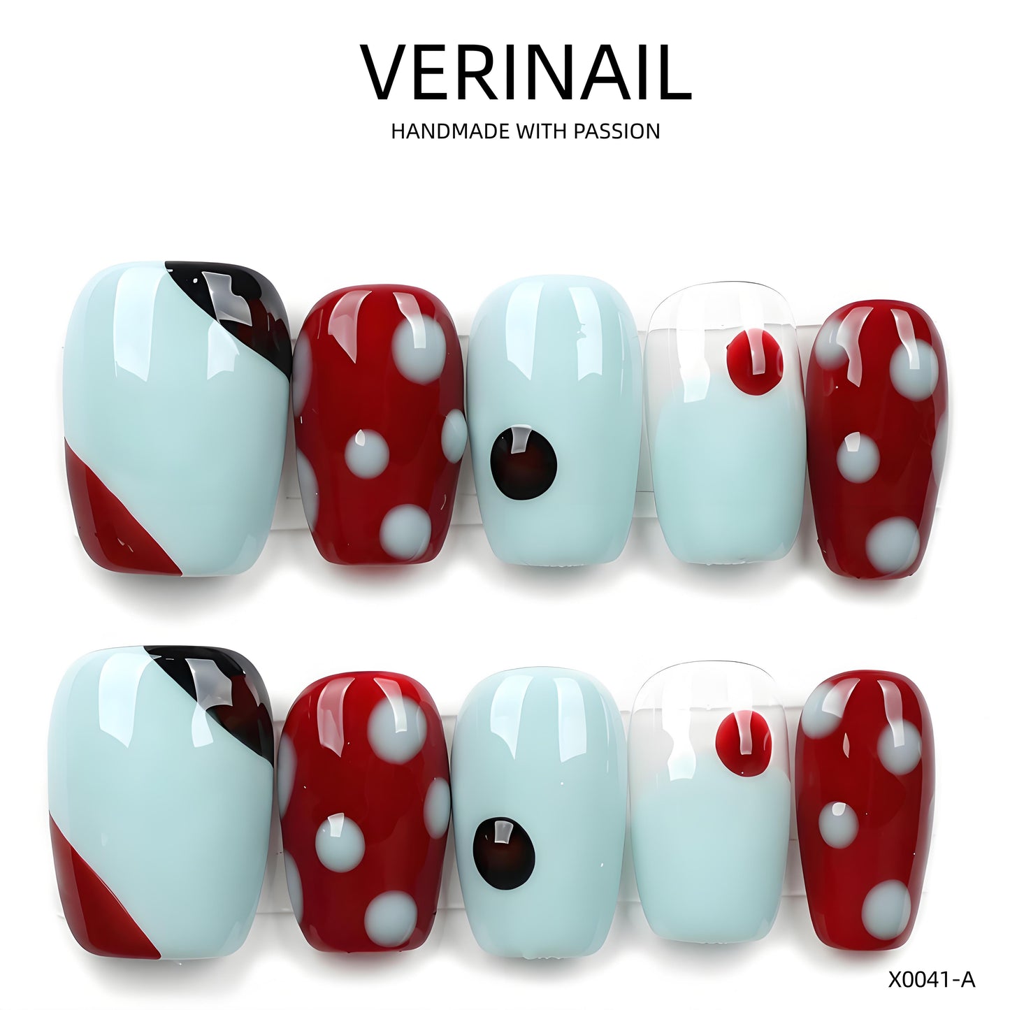 Press On Nails Color Red RD07