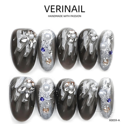 Press On Nails Color Silver SL03