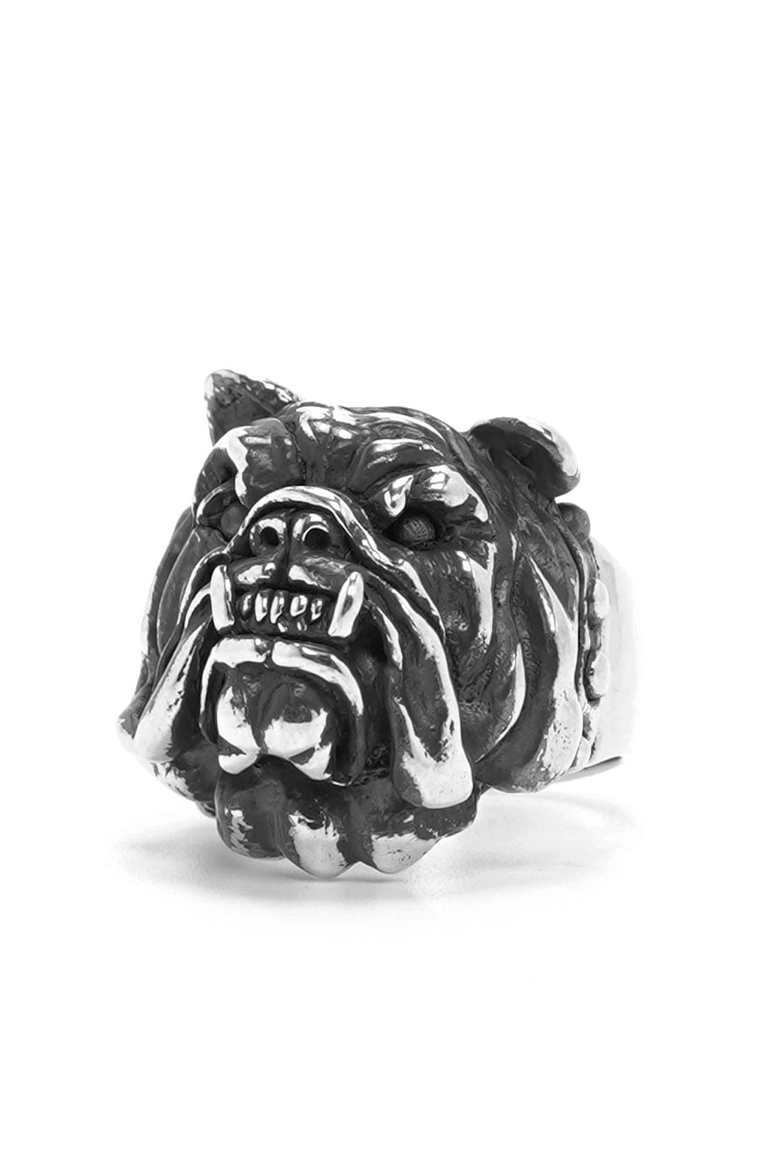 Cute Bulldog Shape Retro Silver Ring
