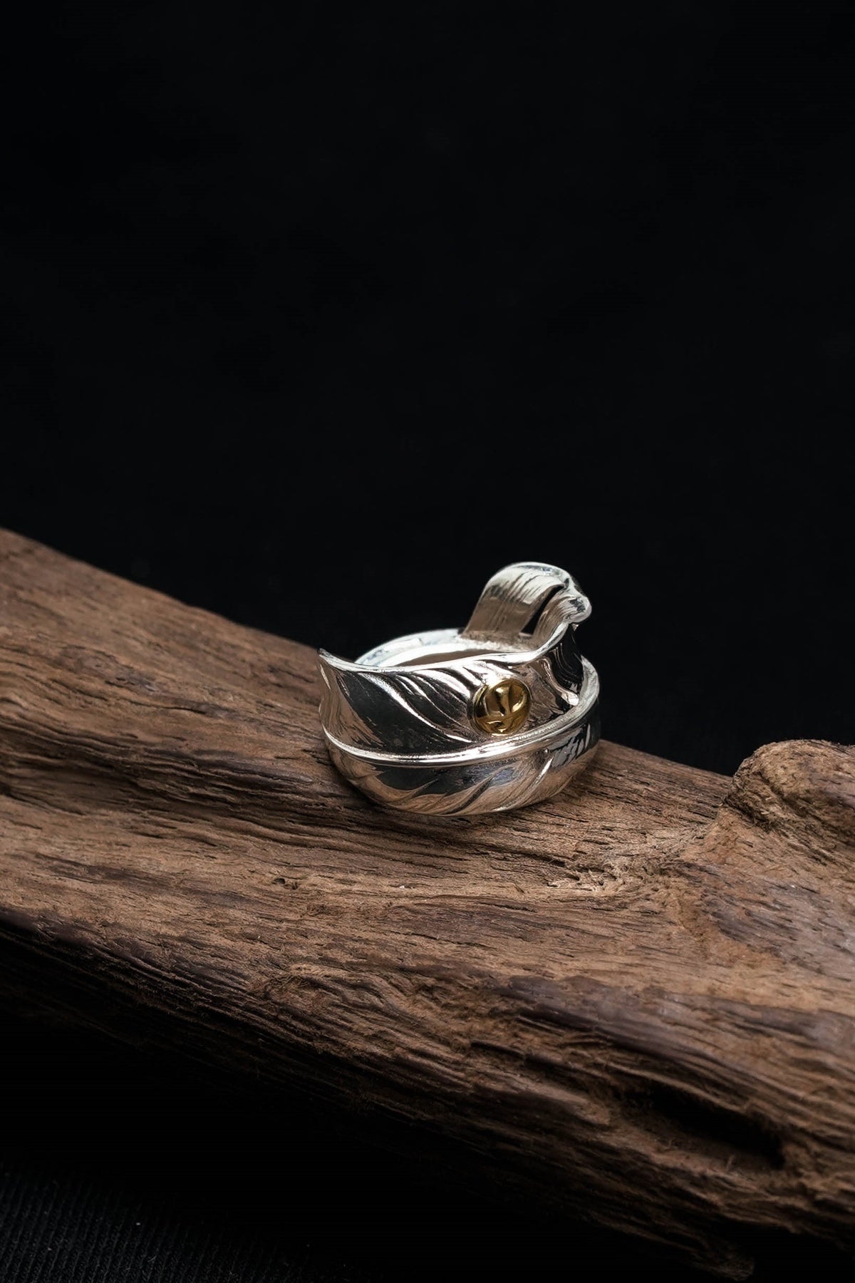 Takahashi Goro 925 Silver Small Feather Ring