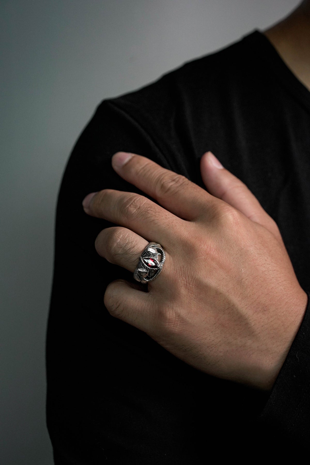 Snakes Retro 925 Sterling Silver Ring