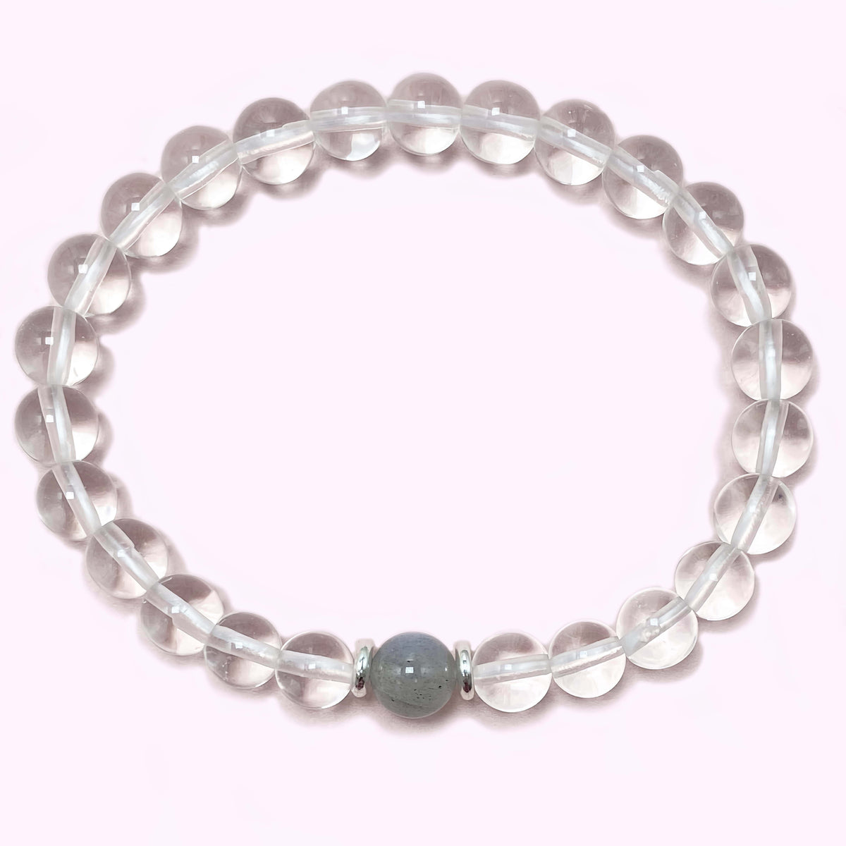 Clear Quartz to Help Lower Stress & Anxiety Level Crystal Bracelet