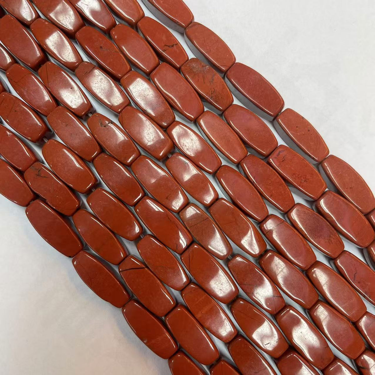 Rhombus Shape Red Creek Jasper Beads