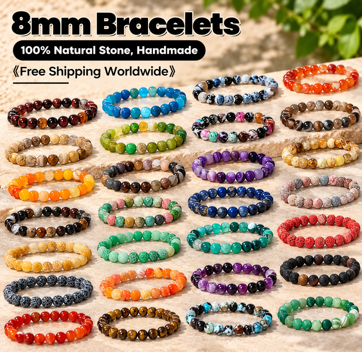 8mm Handmade Crystal Bracelet Wholesale Price