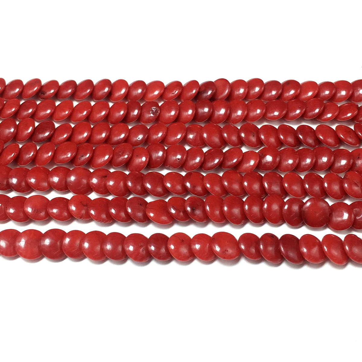 Coin Shape Coral Beads