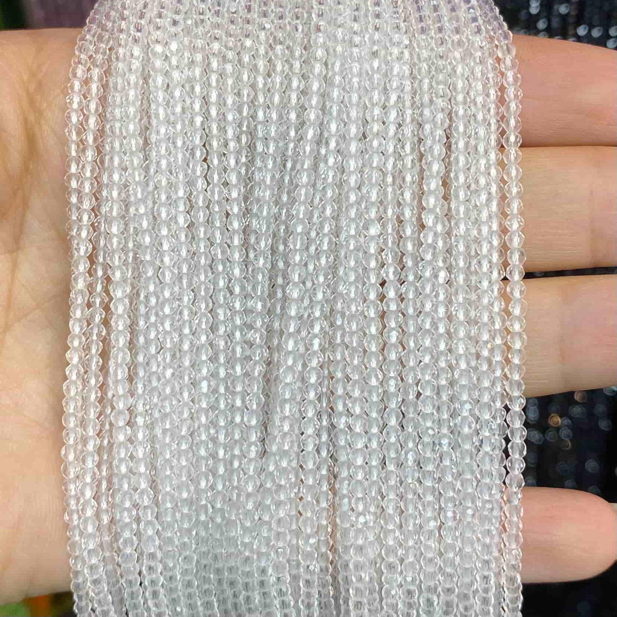 Nano Beads Tiny Round Faceted Beads 2mm 3mm