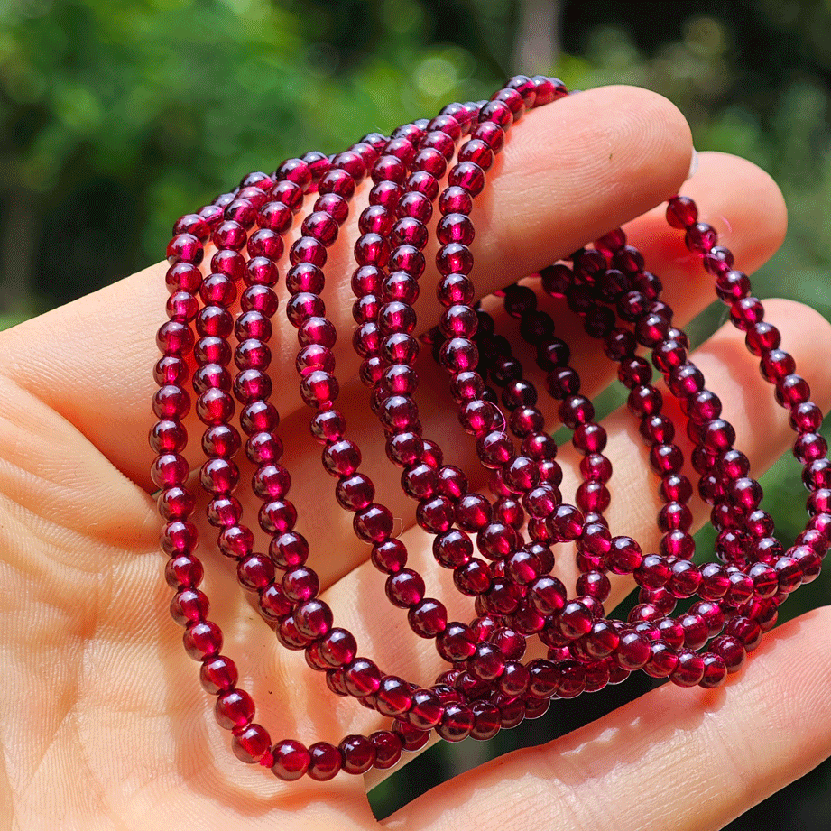 Wholesale Small Garnet Crystal Bracelet