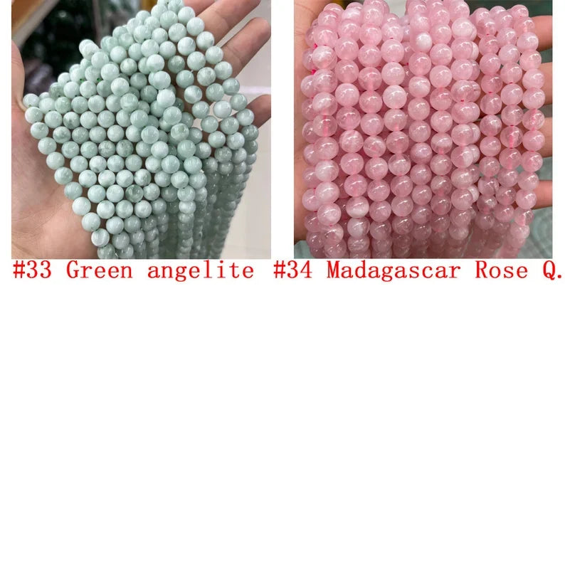Higher Grade Crystal Stone Genuine Natural Gemstone Round Loose Beads For Bracelet Necklace DIY Jewelry Making Design 4mm 6mm 8mm 10mm 12mm