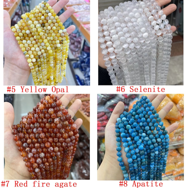 Higher Grade Crystal Stone Genuine Natural Gemstone Round Loose Beads For Bracelet Necklace DIY Jewelry Making Design 4mm 6mm 8mm 10mm 12mm