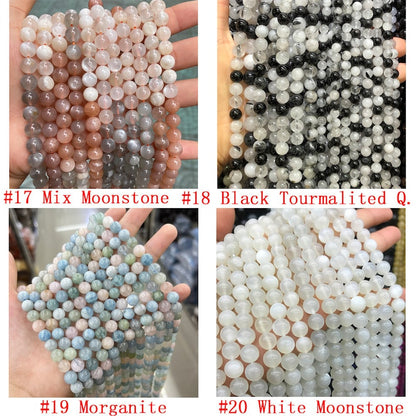 Higher Grade Crystal Stone Genuine Natural Gemstone Round Loose Beads For Bracelet Necklace DIY Jewelry Making Design 4mm 6mm 8mm 10mm 12mm