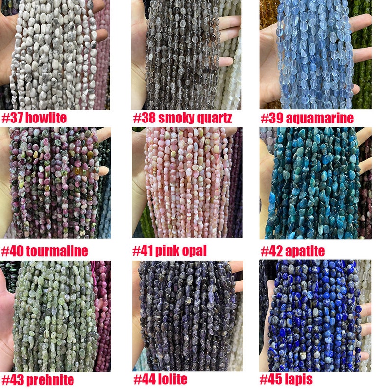 Natural Gemstone Jasper Freeform Chips Beads Bulk of Multi Color Crystal Nugget Beads Healing Loose Bead for DIY Jewelry Making 16inch 6-8mm