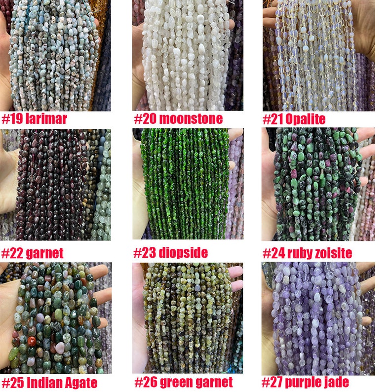 Natural Gemstone Jasper Freeform Chips Beads Bulk of Multi Color Crystal Nugget Beads Healing Loose Bead for DIY Jewelry Making 16inch 6-8mm