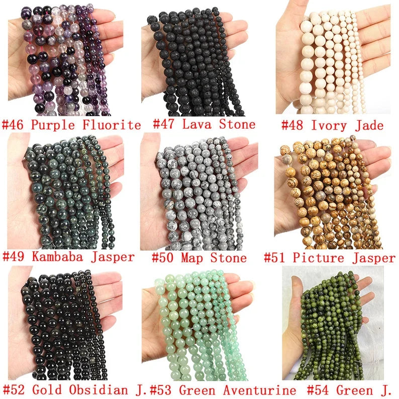 Wholesale  Gemstone Beads 4mm 6mm 8mm 10mm 12mm  Loose Bead -Free Shipping（II）