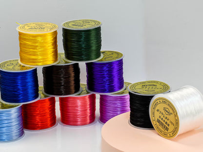 $0.99/Pcs Jewelry bungee cord,flat Jewelry Beading Cord,Elastic Cord,Elastic Thread Cord,Elastic Rope cord 50 meters,Bracelet Elastic Cord