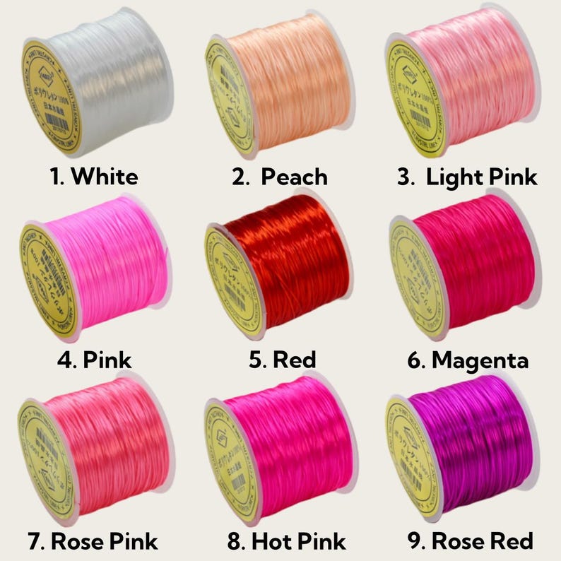 $0.99/Pcs 50M/Roll 0.8mm High Quality Japan Import Elastic Cord Crystal String for Beading Premium Stretch Polyester Thread , for DIY Jewelry Making