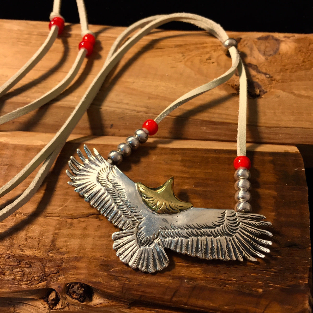 Japan Takahashi Goro Silver Eagle Leather Necklace Eagle 30x70mm Retro Sterling 925 Silver Hip Hop style Necklace Fashion Pendent 44mm