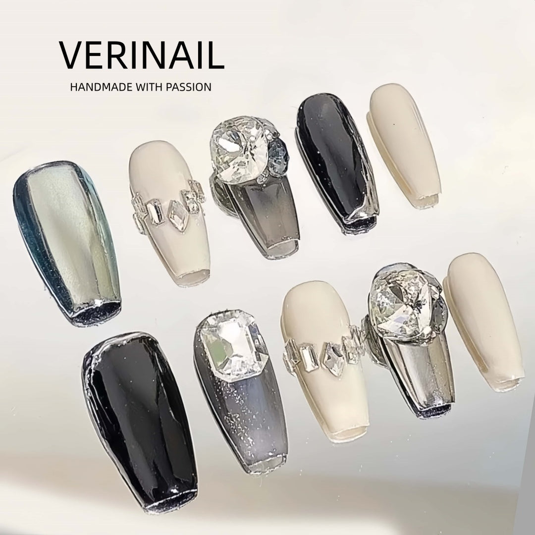 #1-11 Handmade Pressed On Nails Gothic nails/Smudged nails/Custom nails