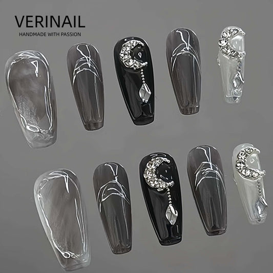 #1 Handmade Press On Nails Gothic nails/Smudged nails/Custom nails