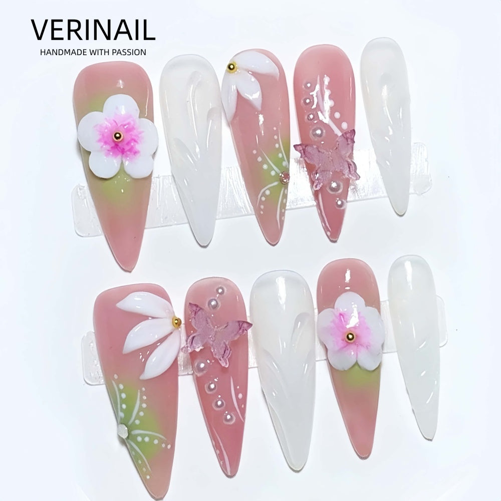 #2-11 Pressed On Nails Box – Handmade, Reusable, Unique Styles