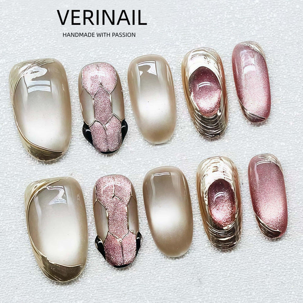 #3-11 Press-On Nails Box | Handmade | Reusable | Glitter + Gems + Floral | French Tips