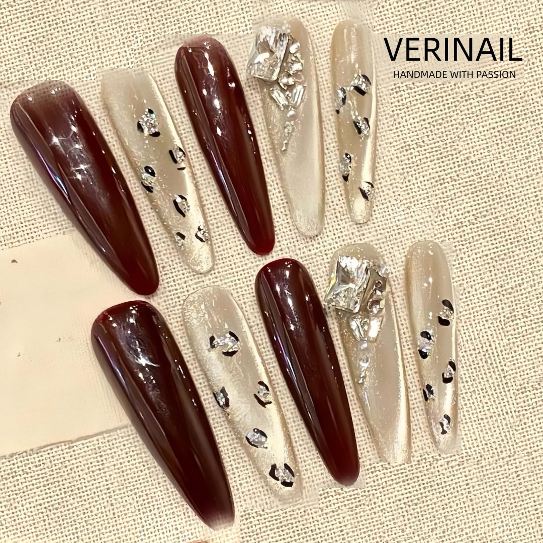 #1-11 Handmade Pressed On Nails Gothic nails/Smudged nails/Custom nails