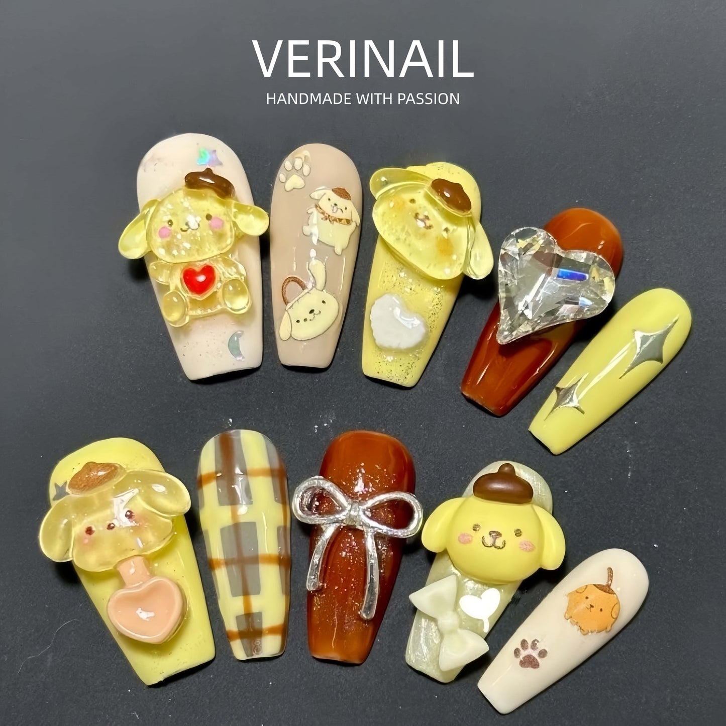 Press On Nails Color Yellow YW03