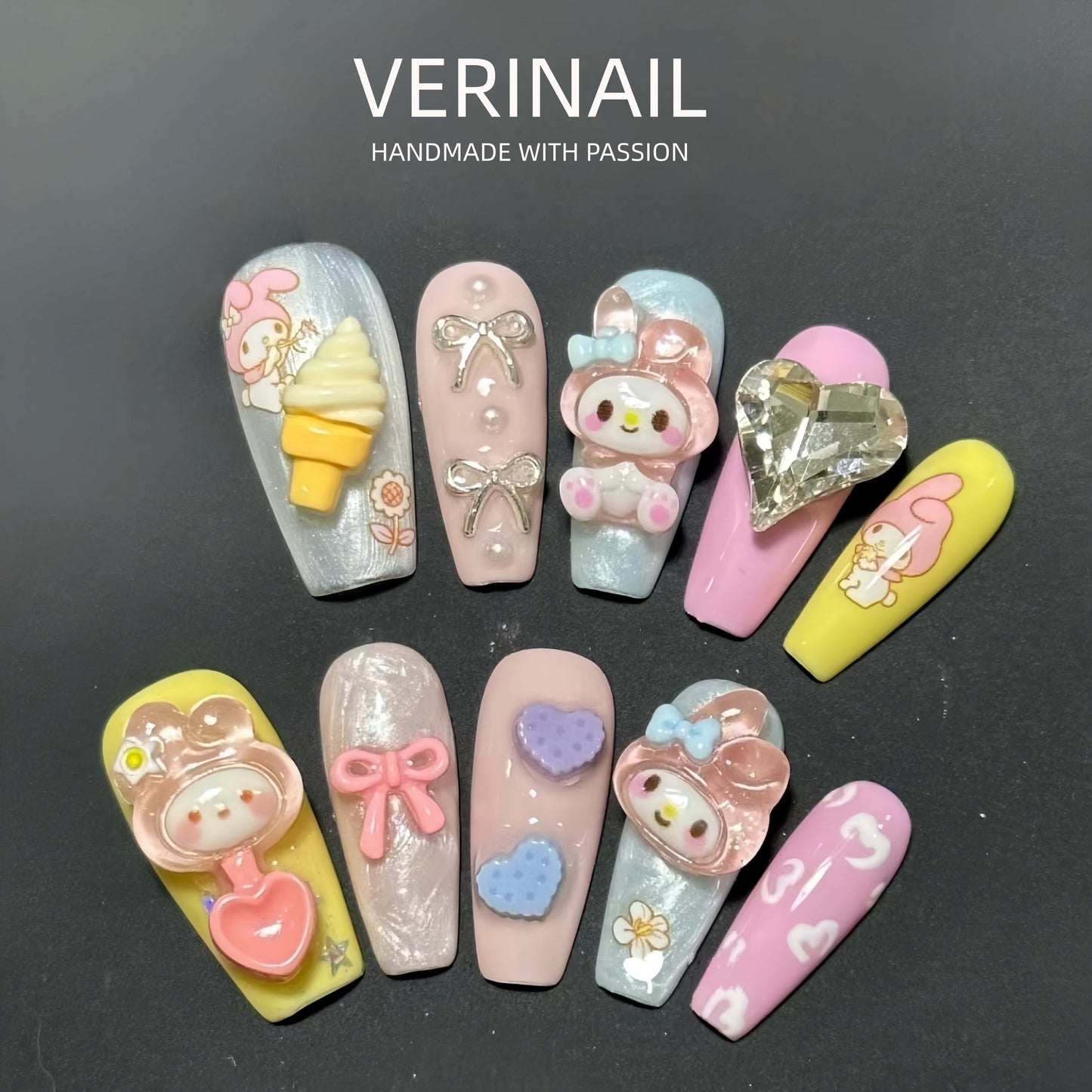 Press On Nails Color Yellow YW03