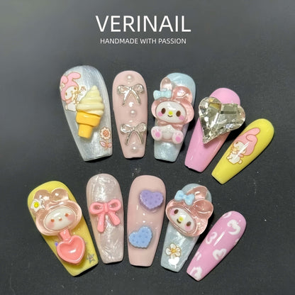 Press On Nails Color Yellow YW03