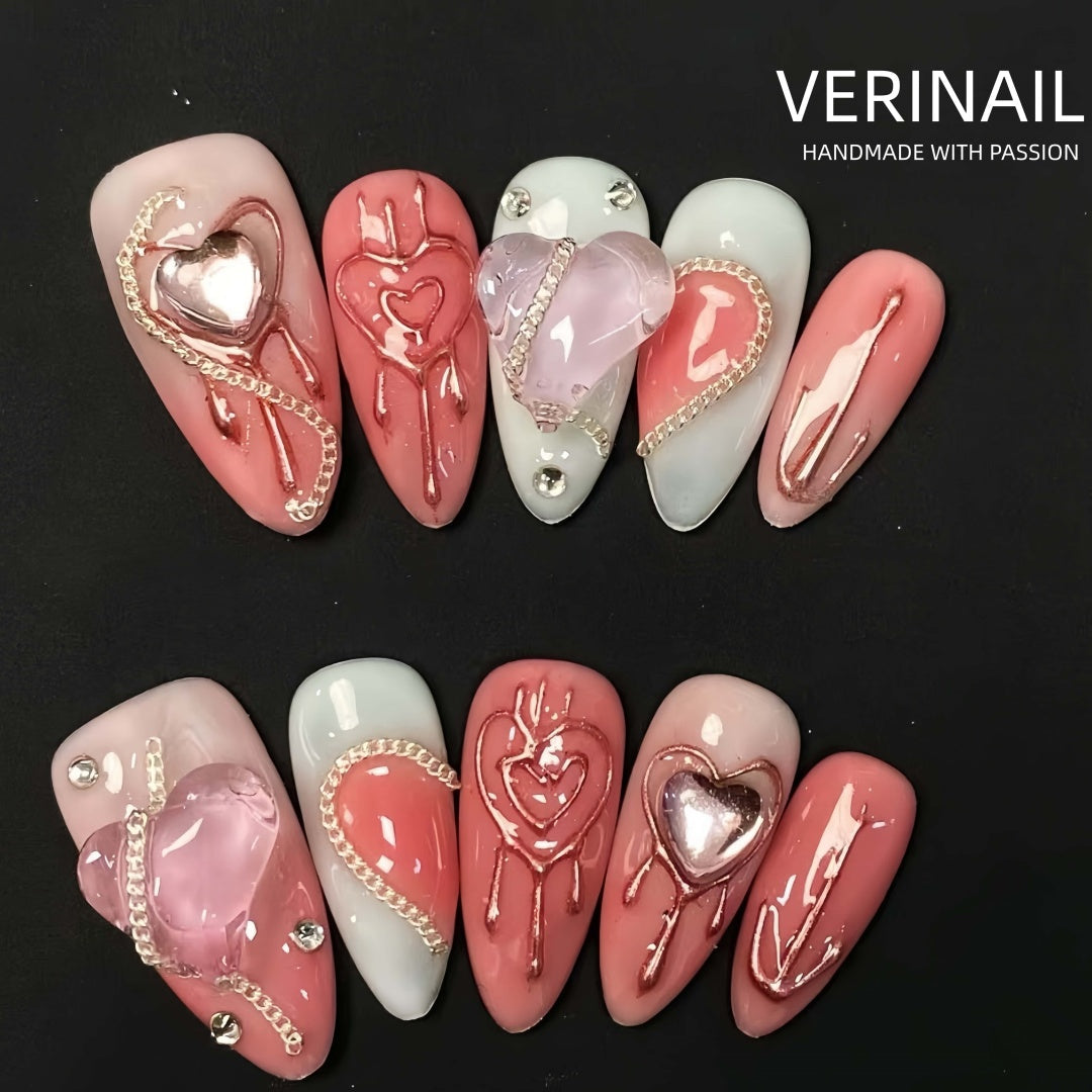 #1-11 Handmade Pressed On Nails Gothic nails/Smudged nails/Custom nails