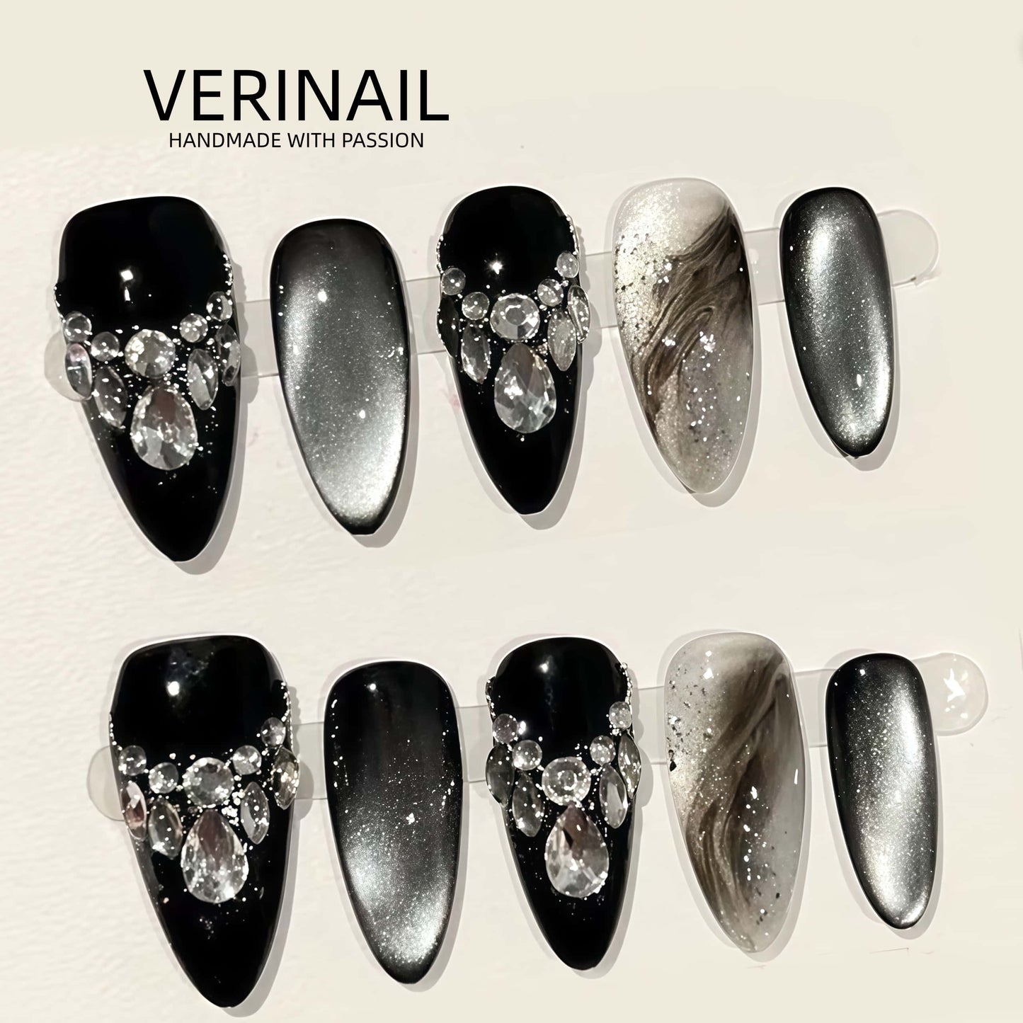 Press On Nails Color Silver SL04